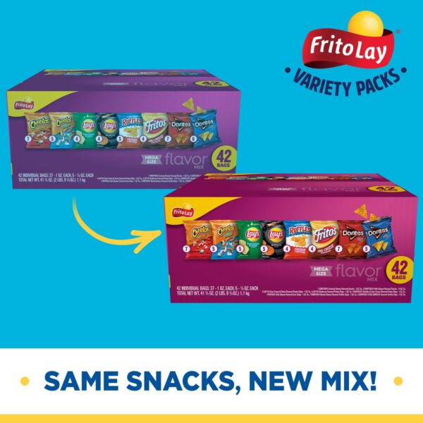 Frito-Lay Flavor Mix Variety Pack Snack Chips, 42 Count Multipack